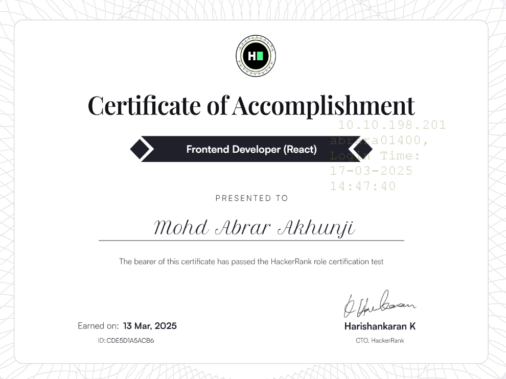React Certified